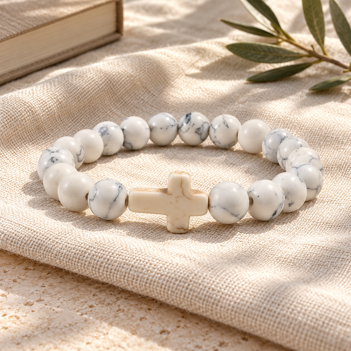 Bracelet Fin Croix Perles