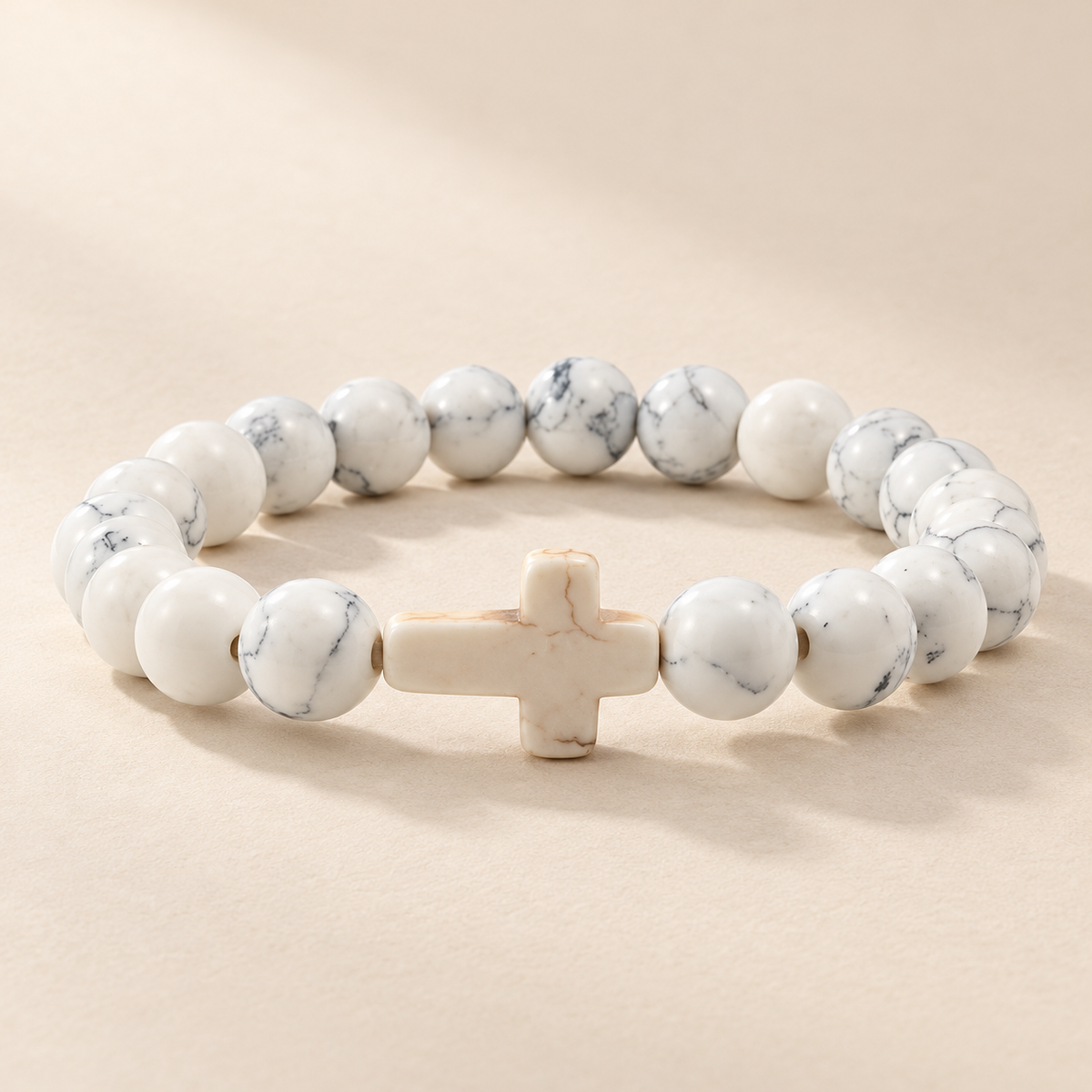 Bracelet Fin Croix Perles