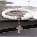 Bracelet Perle avec Croix