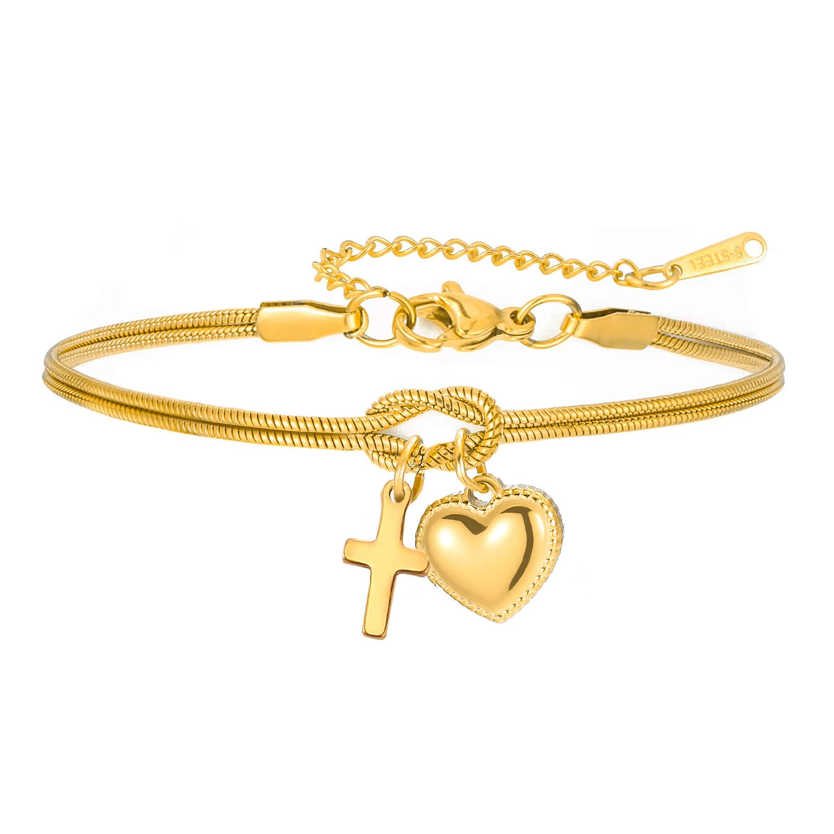 Bracelet Coeur Croix