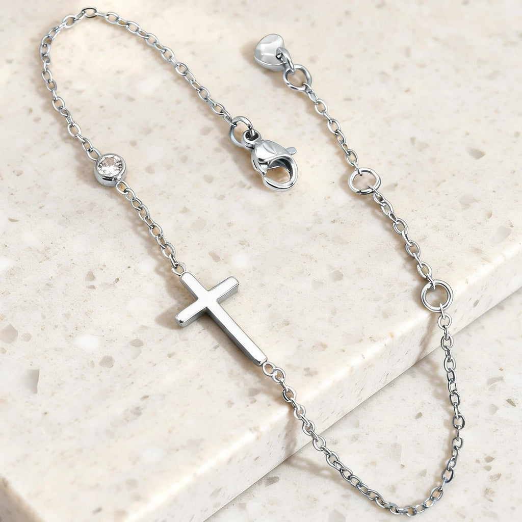 Bracelet Acier Inoxydable Croix