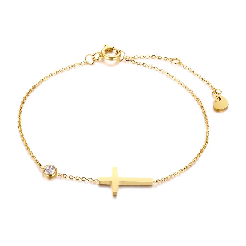 Bracelet avec une Petite Croix