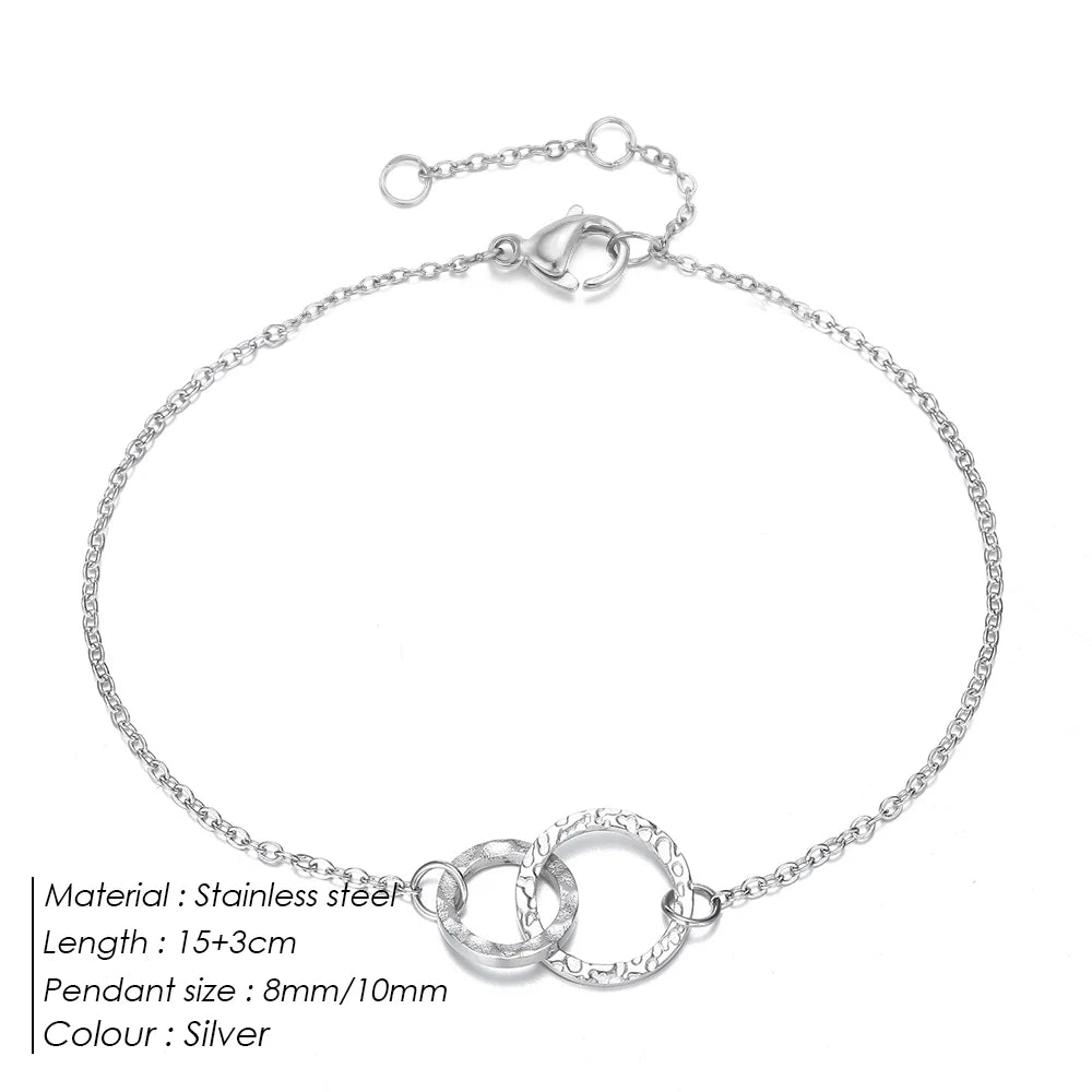 Bracelet Disque Croises