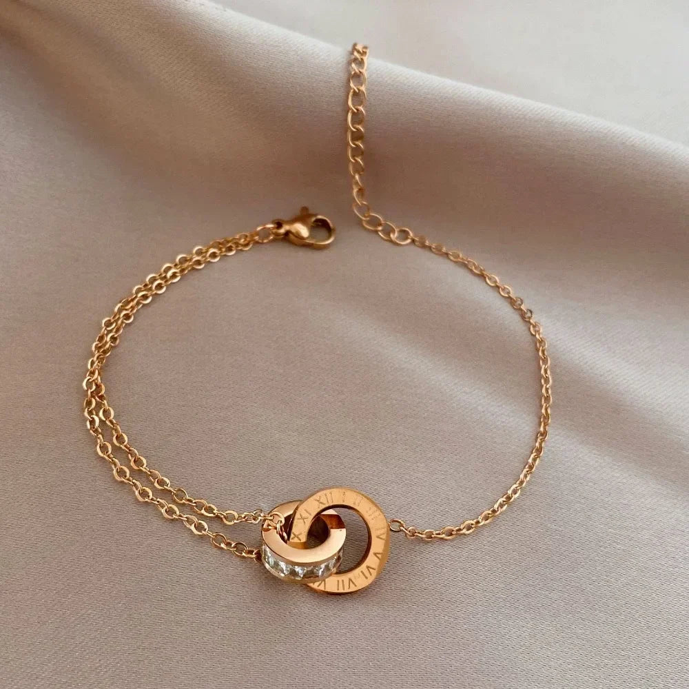 Bracelet 2 Anneaux Croisés