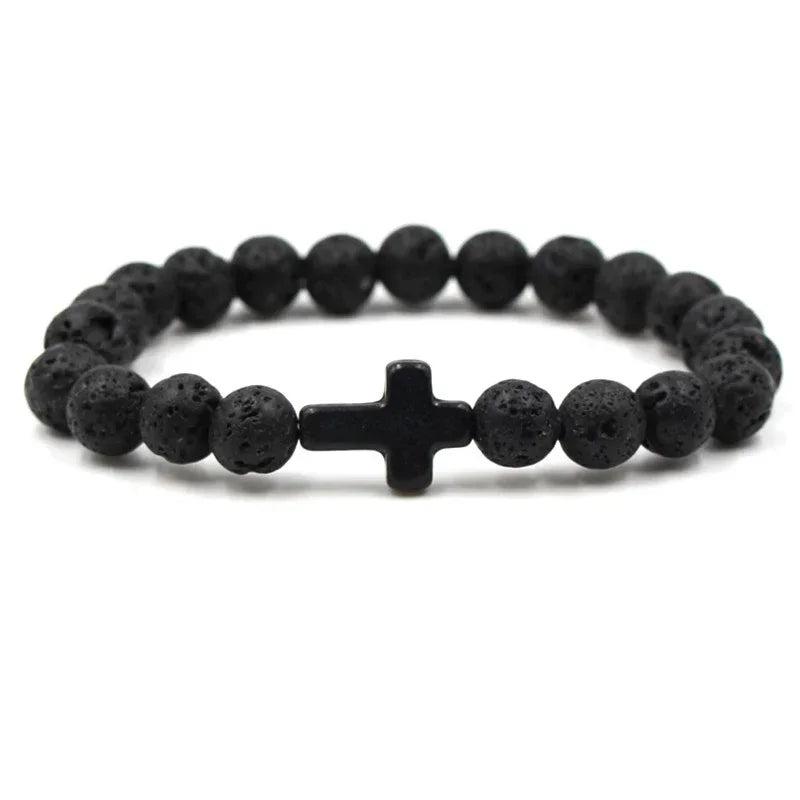 Bracelet Croix Noir