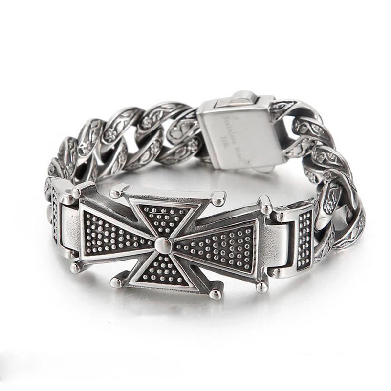 Bracelet Biker Croix de Fer