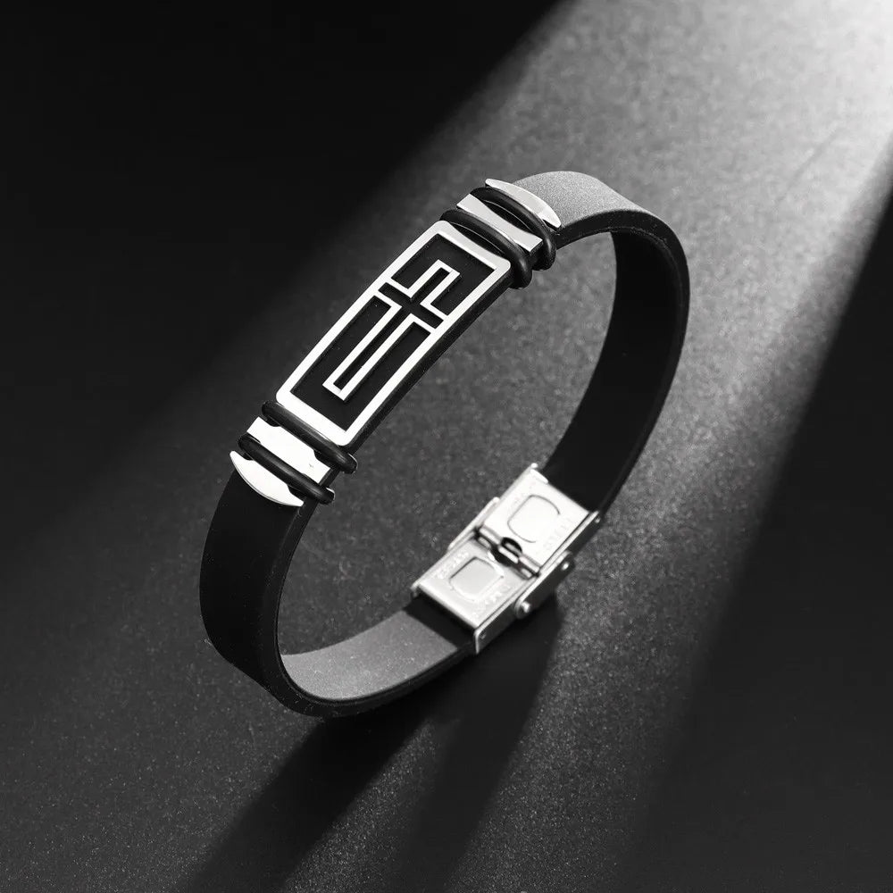 Bracelet Silicone Croix