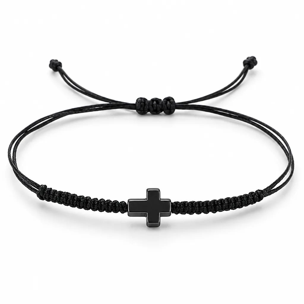 Bracelet Cordon Croix Homme