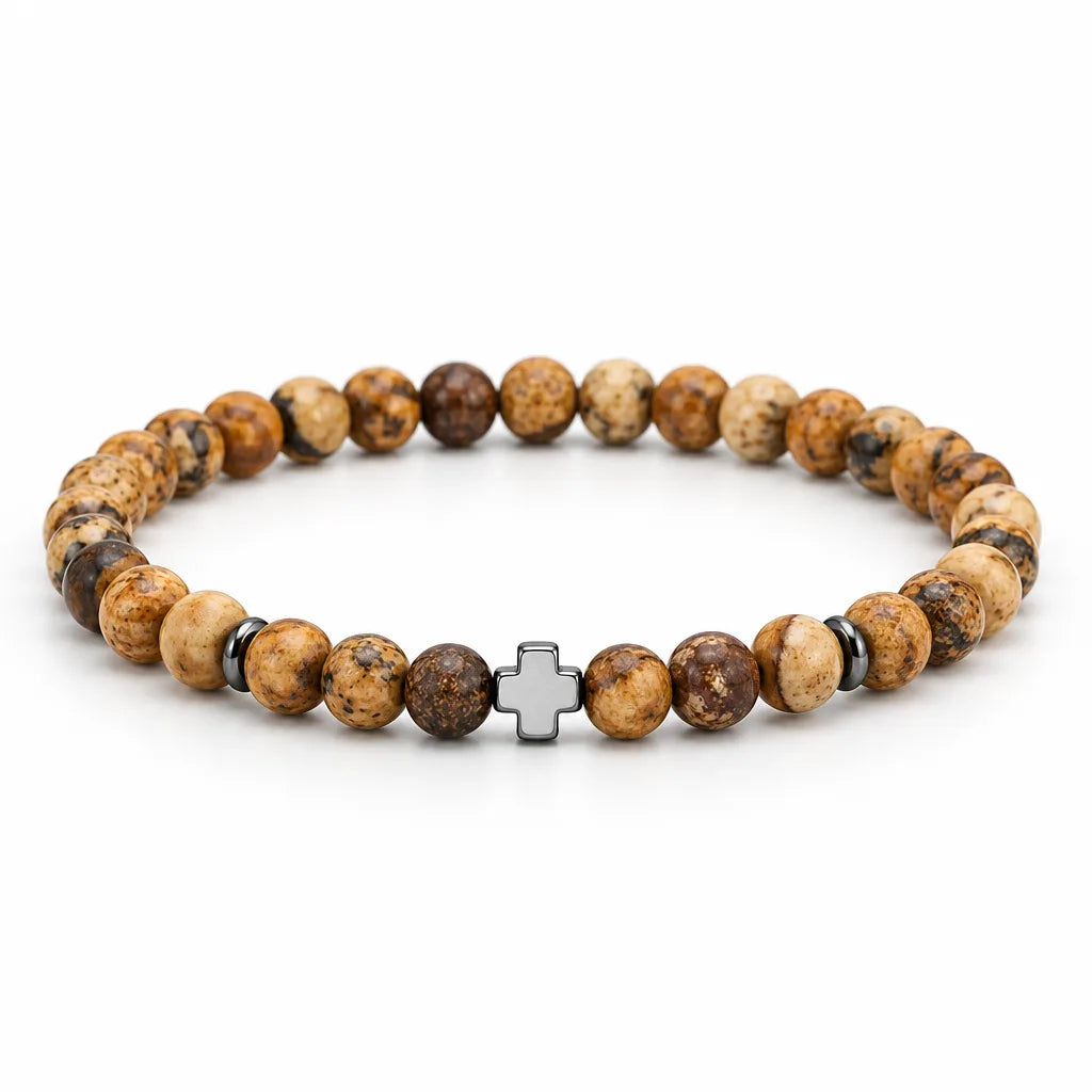 Bracelet avec une Croix et des Perles Bandol