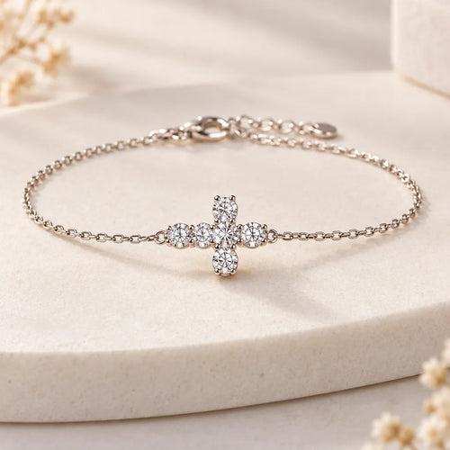 Bracelet avec Croix Diamant