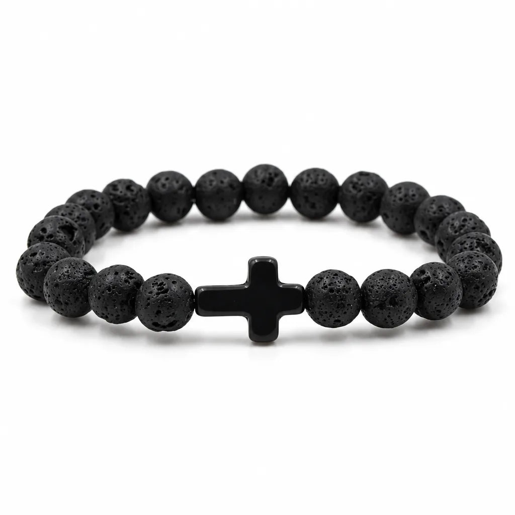 Bracelet Croix Noir