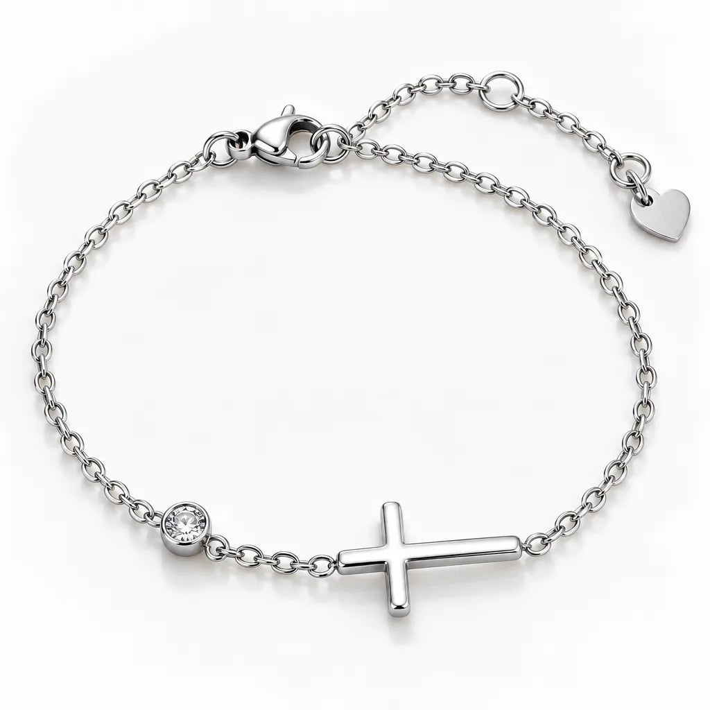 Bracelet Acier Inoxydable Croix