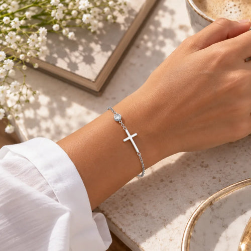 Bracelet Acier Inoxydable Croix