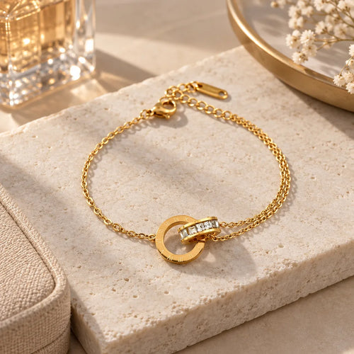 Bracelet 2 Anneaux Croisés