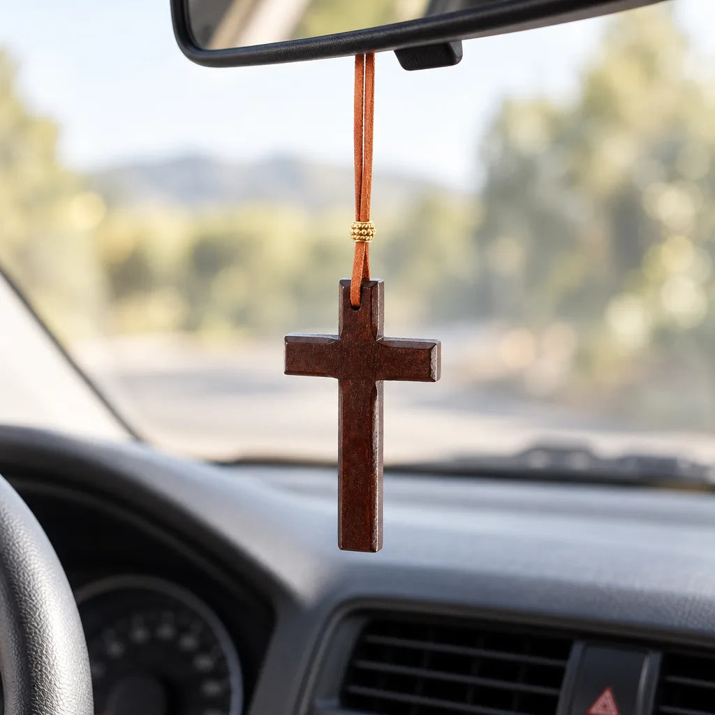 Pendentif Croix pour Rétroviseur de Voiture
