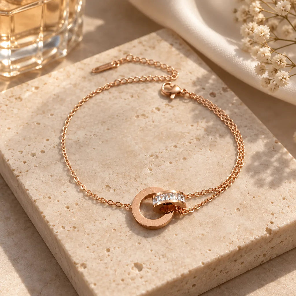 Bracelet 2 Anneaux Croisés