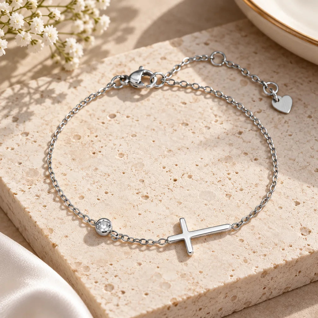 Bracelet Acier Inoxydable Croix
