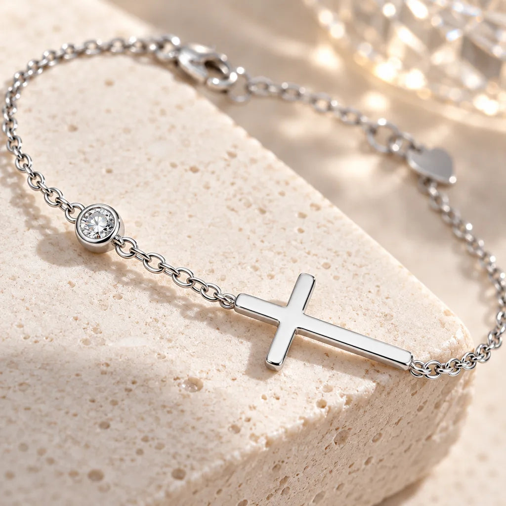 Bracelet Acier Inoxydable Croix