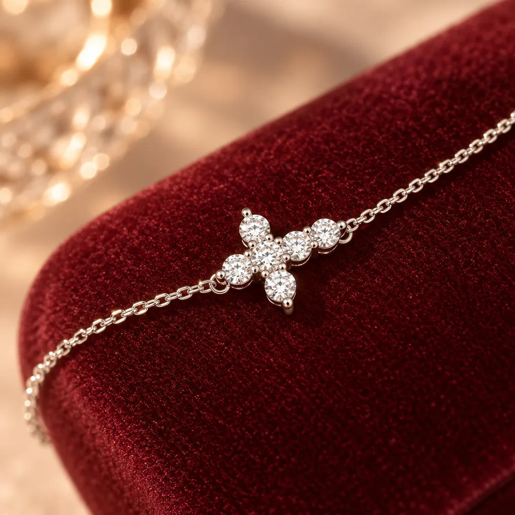 Bracelet avec Croix Diamant