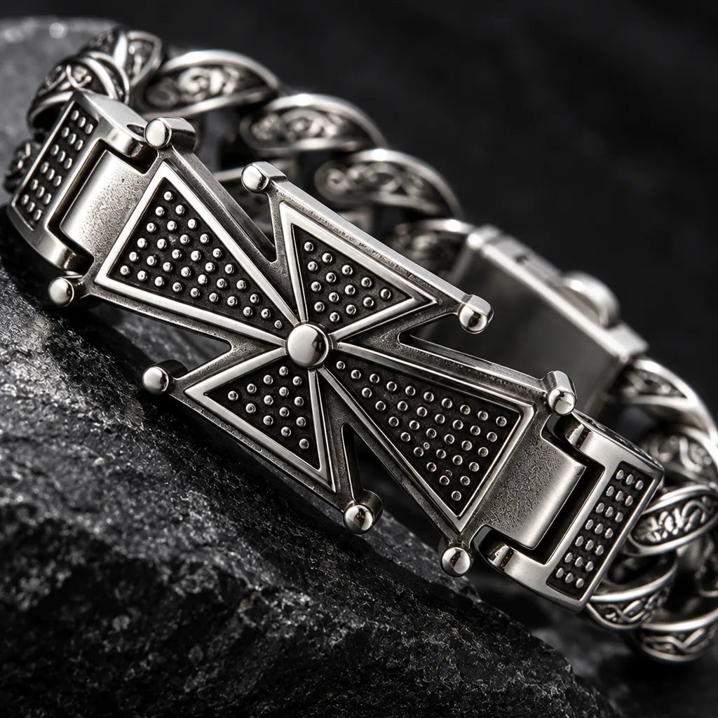 Bracelet Biker Croix de Fer